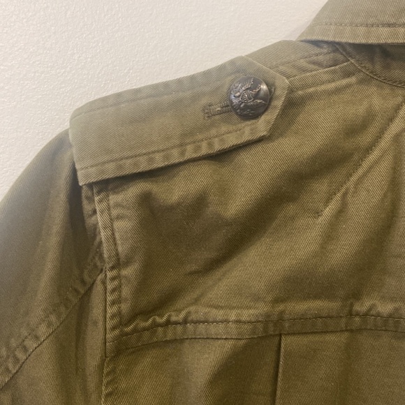 Ralph Lauren Petite Military / Safari Style Short Sleeve Button-Up Top - Picture 7 of 14